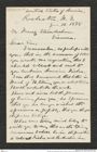 Nachlass Franz Steindachner, Brief von Henry A. Ward an Franz Steindachner (10.01.1878), Inv.Nr. 575.01, Seite 1